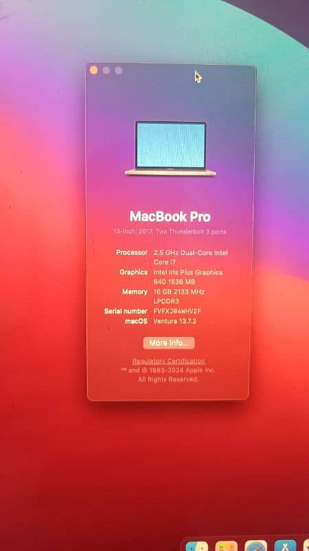 MacBook pro 2017 0