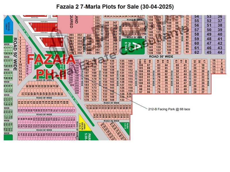 Facing Park 7 Marla Plot for Sale in B Block of Fazaia 2 Lahore 0