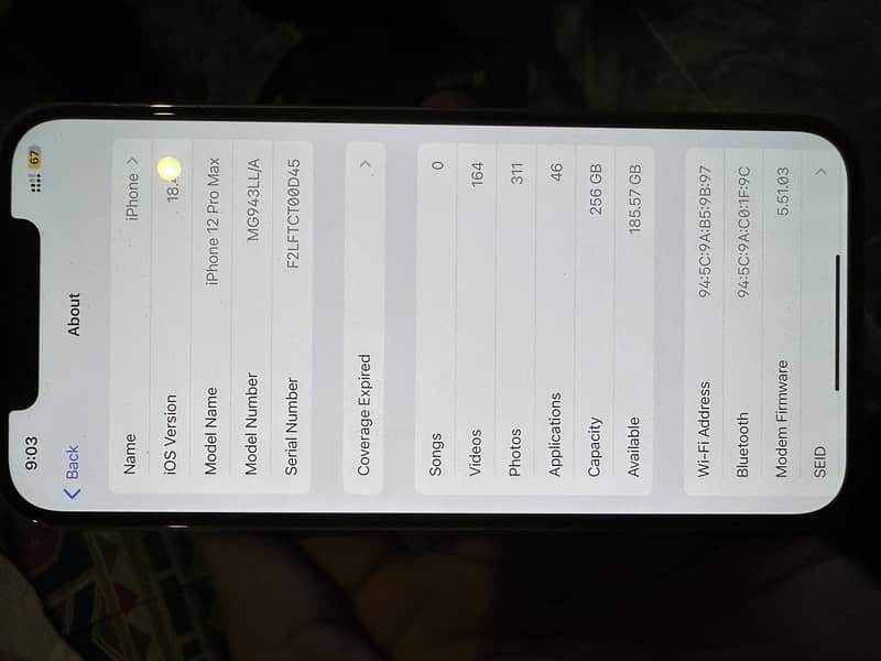 Iphone 12 pro max PTA approved 256 gb golden with box and cable 1