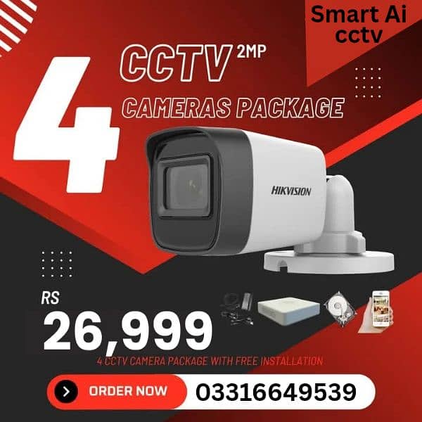 4 Cctv security cameras Package 03316649539 0