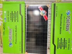 PowerMan 225W Solar Panel New stock Ready