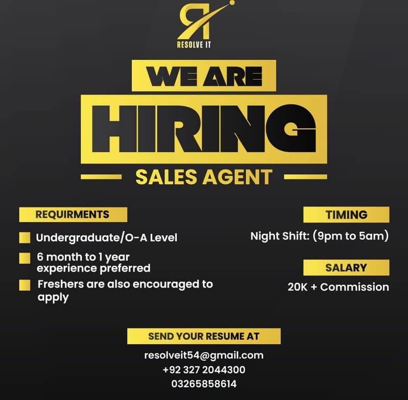We are hiring sales representative come join us!! 0