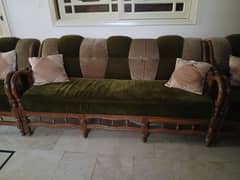 5 seater sofa set ,pure wooden handels