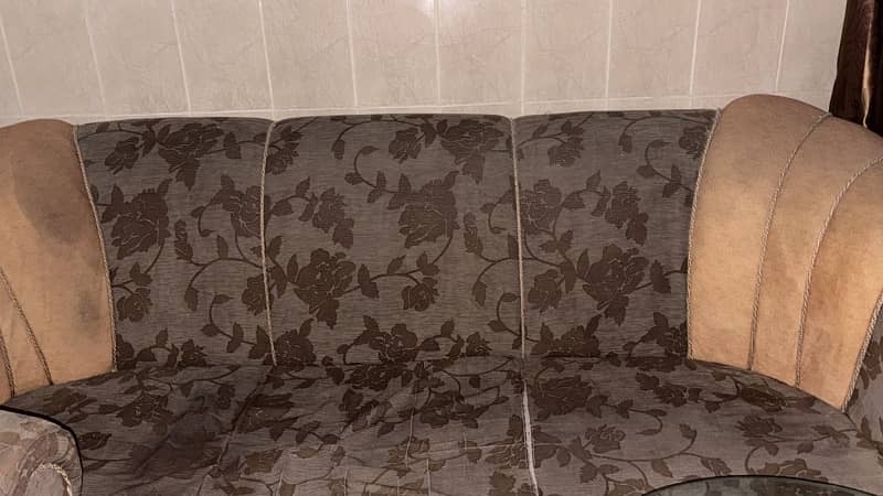brown golden sofa set 2