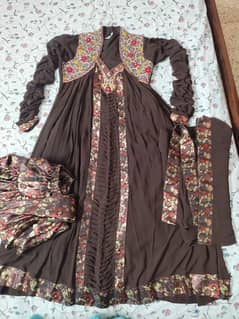 embroidered long frock