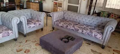 Elegant 5-Seater Sofa Set & Cupboard for Sale – Stylish & Comfortable!