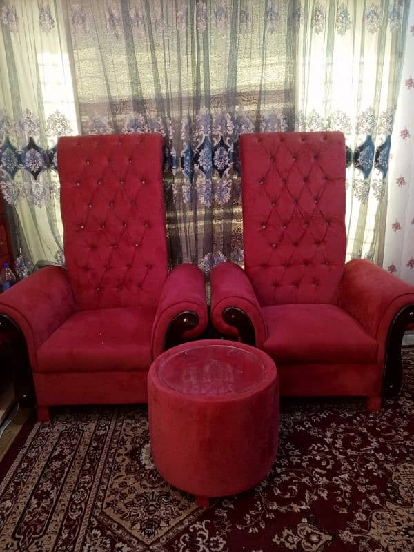 Two seater sofa with table 1