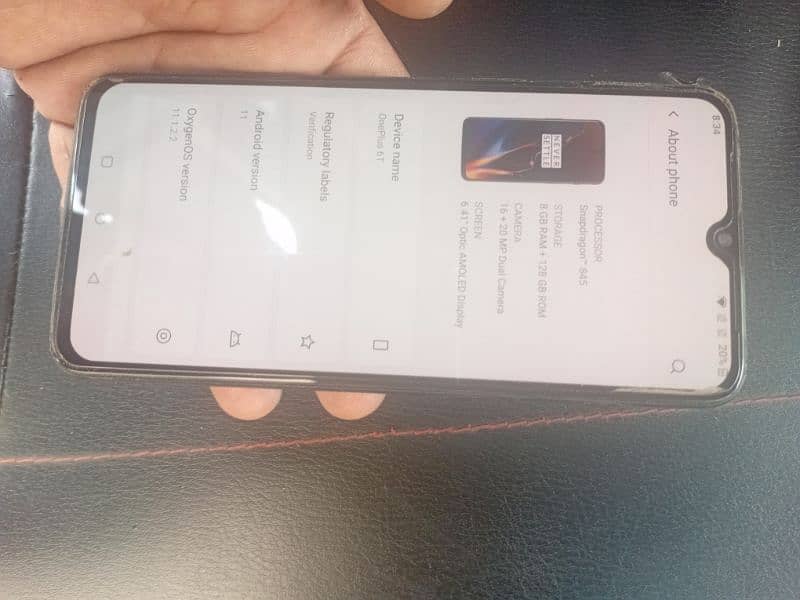 One Plus 6t 8gb 128gb dual sim genuine condition 1