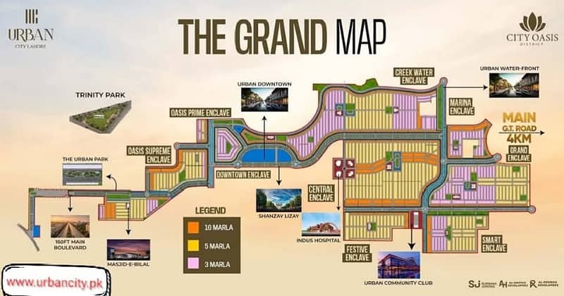 Urban City Lahore | 3-Marla Plot File For Sale. On Easy Installment Plan. 5