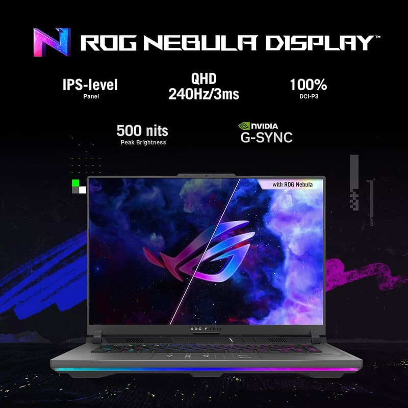 ASUS ROG Strix G16, Core i9-13980HX, RTX 4070,32GB, 16” Nebula Display 6