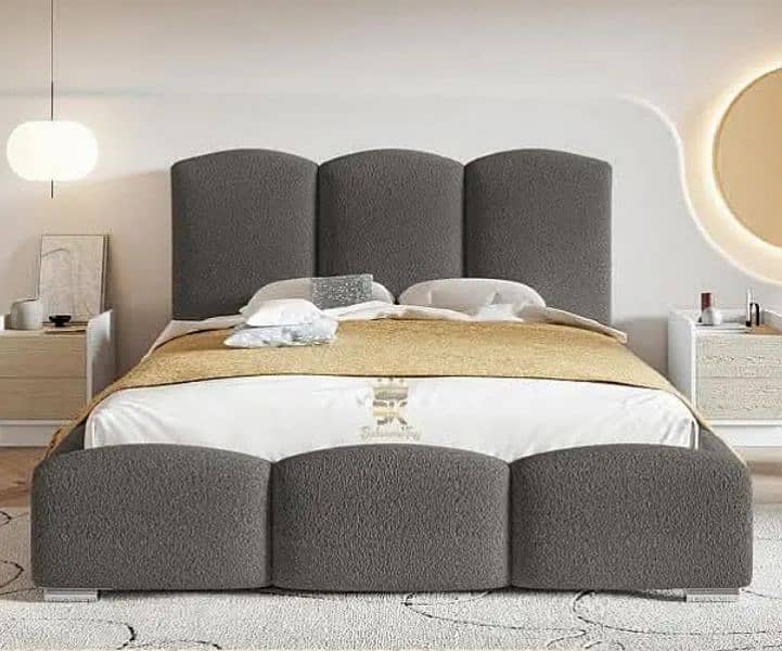 Poshish Bed with Side Tables/Bed set/Bedroom set 8