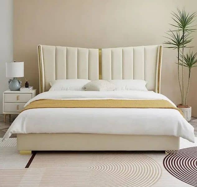 Poshish Bed with Side Tables/Bed set/Bedroom set 10