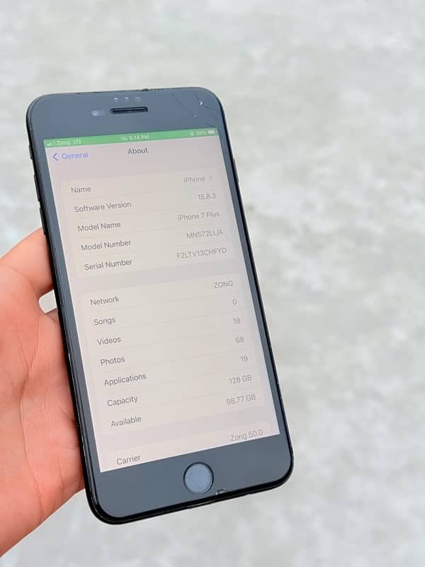 IPhone 7 plus 128gb PTA Approved 8