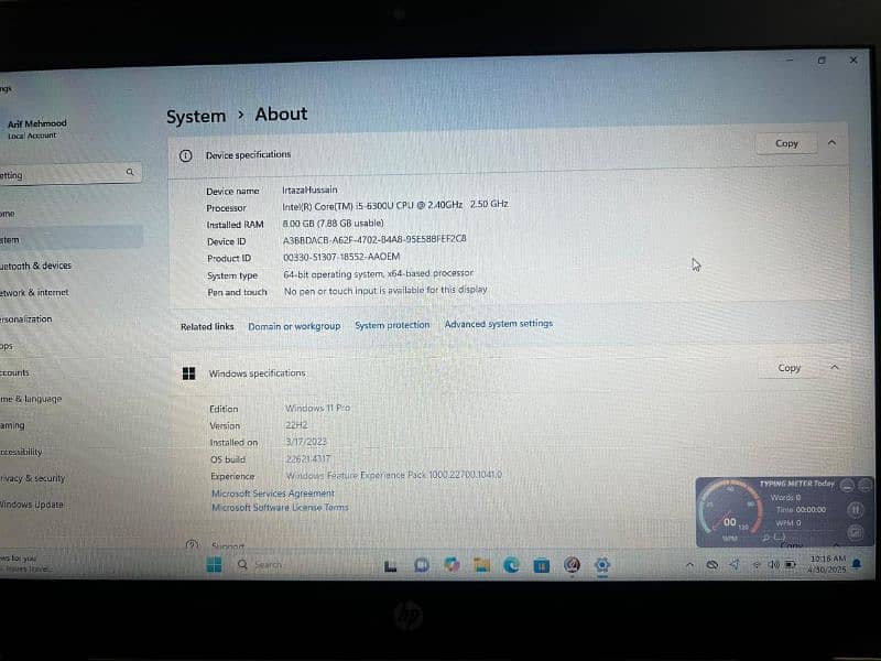 ho elite book 840 g3 3