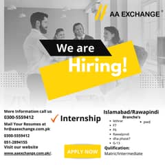 Intern- all over islamabad Region