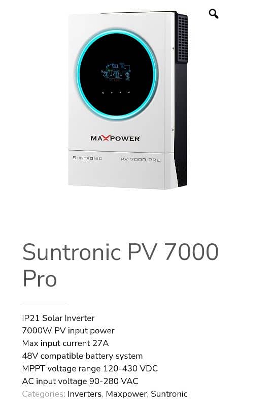 Maxpower suntronic pv 7000 pro 0