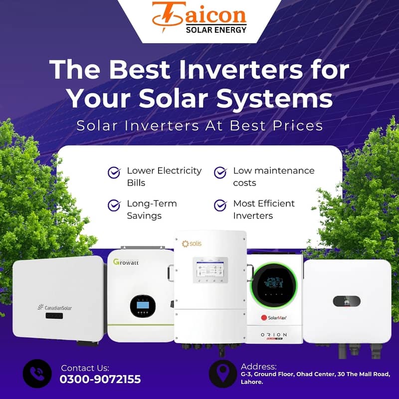 Solar Inverters | Hybrid On-Grid | Solis, Solar Max, inverex etc. 0