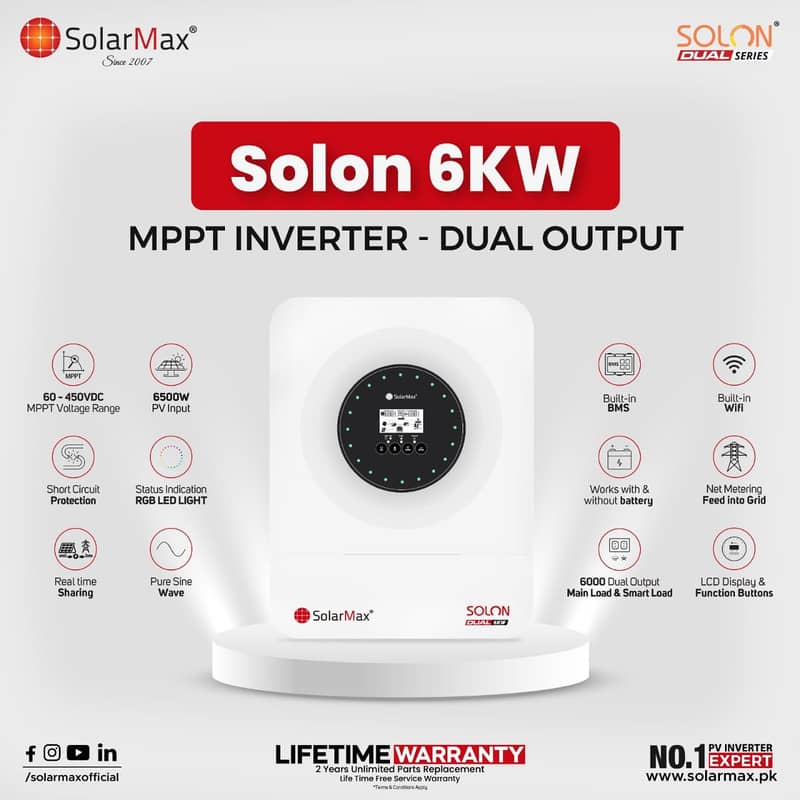Solar Inverters | Hybrid On-Grid | Solis, Solar Max, inverex etc. 10
