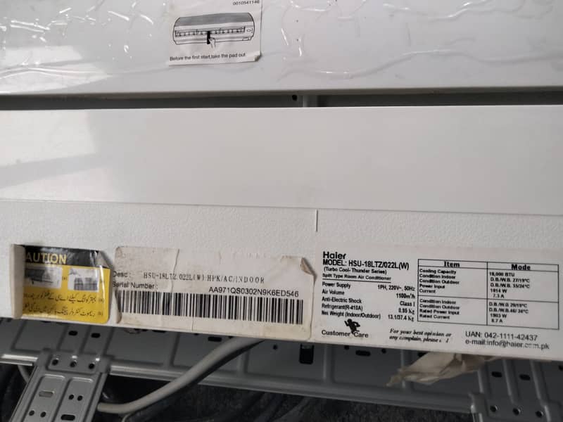 Haier Ac 1.5 ton non inverter 1