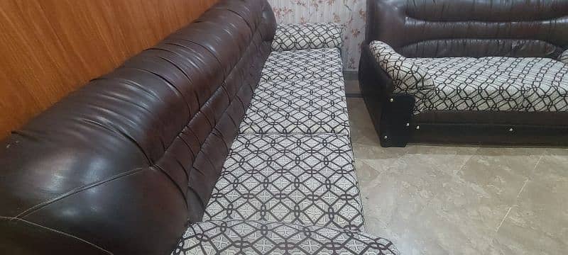 6 seater leather customized sofa set 1