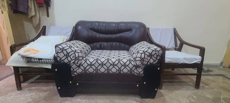 6 seater leather customized sofa set 3