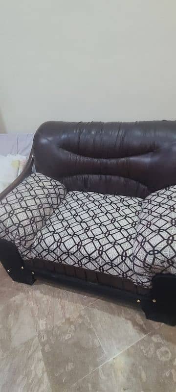 6 seater leather customized sofa set 4