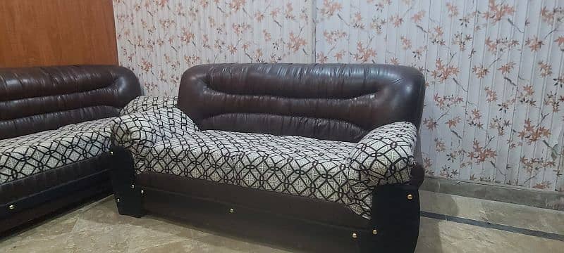 6 seater leather customized sofa set 5