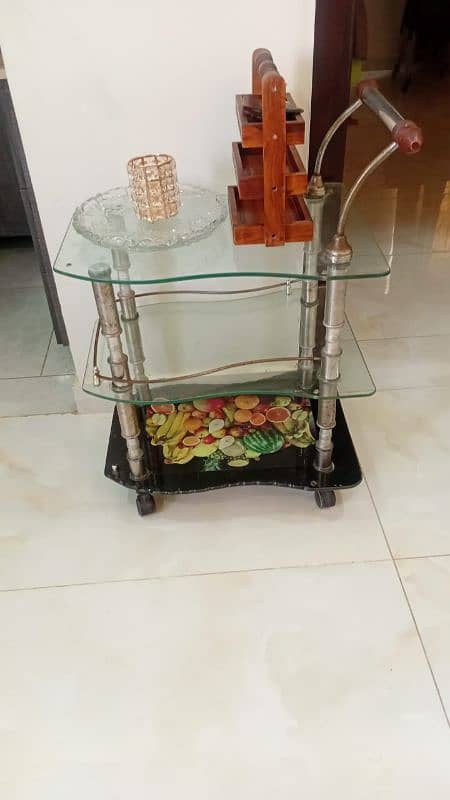 SOFA SET AND TEA TROLLY 3