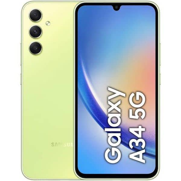 Samsung galaxy A34 5g 8.256 green colour 10by10 5