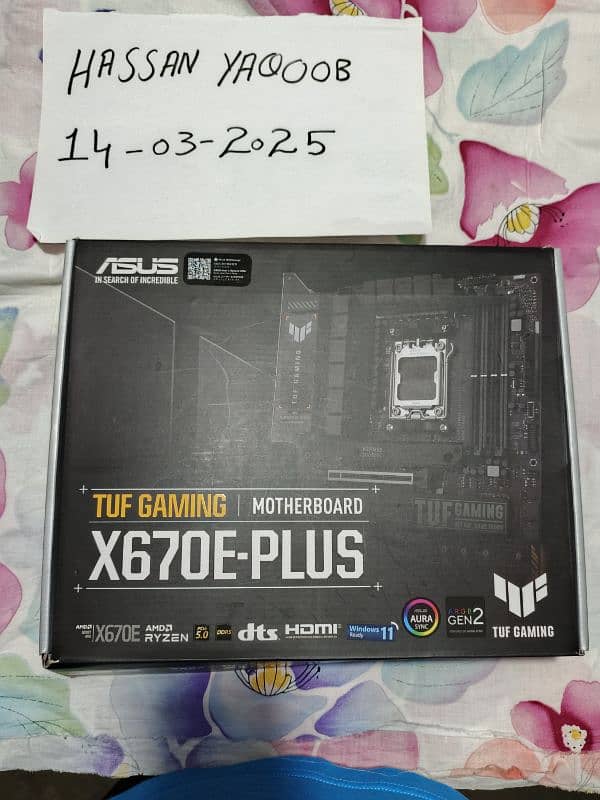 Asus Tuf Gaming X670E Plus gaming motherboard DDR 5 0