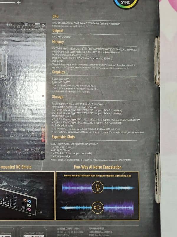 Asus Tuf Gaming X670E Plus gaming motherboard DDR 5 2