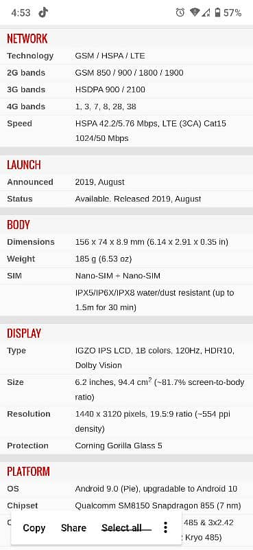 Sharp Aquos R3  urgent sale 7