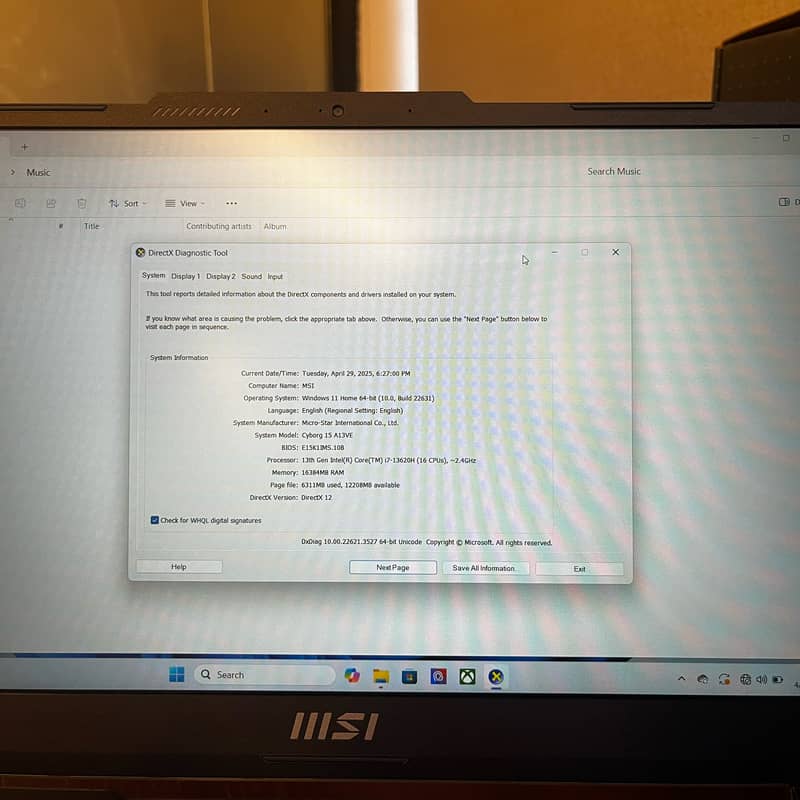 Laptop MSI Cyborg 15 A13VE - Gaming Laptop 8