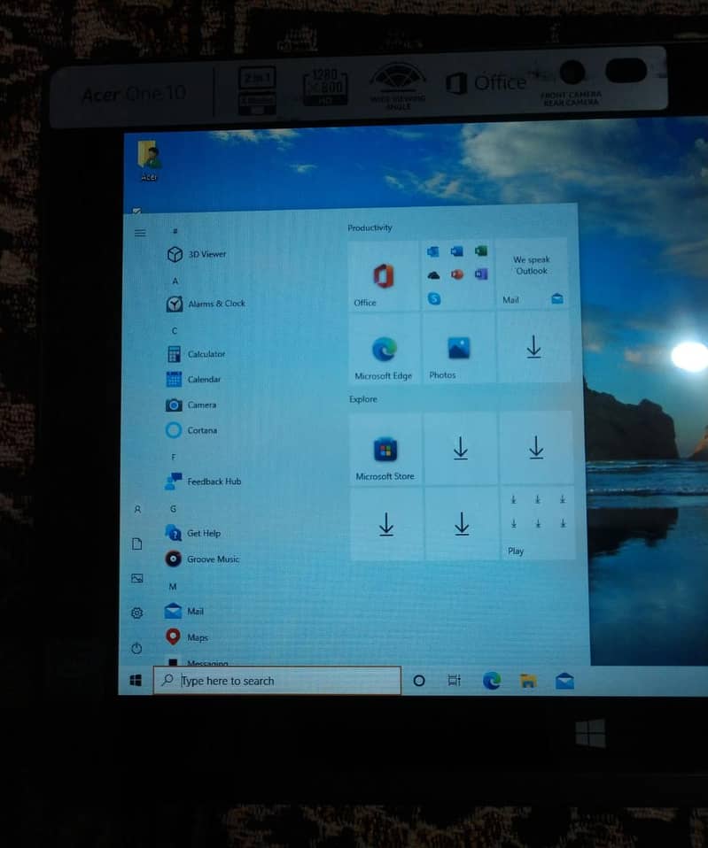 Windows 10 Tablet 2GB Ram 32GB Rom (( Chash On delivery Avilable)) 13