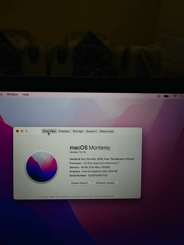 Macbook Pro 13” 2016 -Touchbar -SSD 256GB,16GB RAM, Macbook i7|Karachi 9
