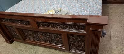 king size double bed pure sheesham wood with dressing table