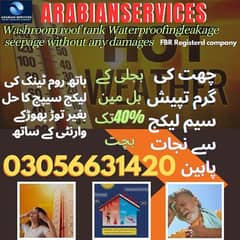 leakage seepage waterproofing heatproofing washroom roof repir service