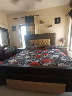 Furniture Set for Sale – Bed, Side Tables, Mirror & Dressing Table