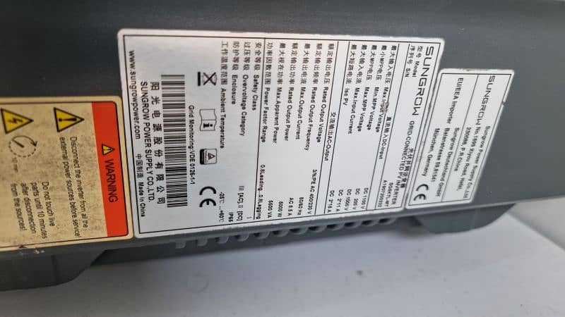 Sungrow SG5K with Dongle 2