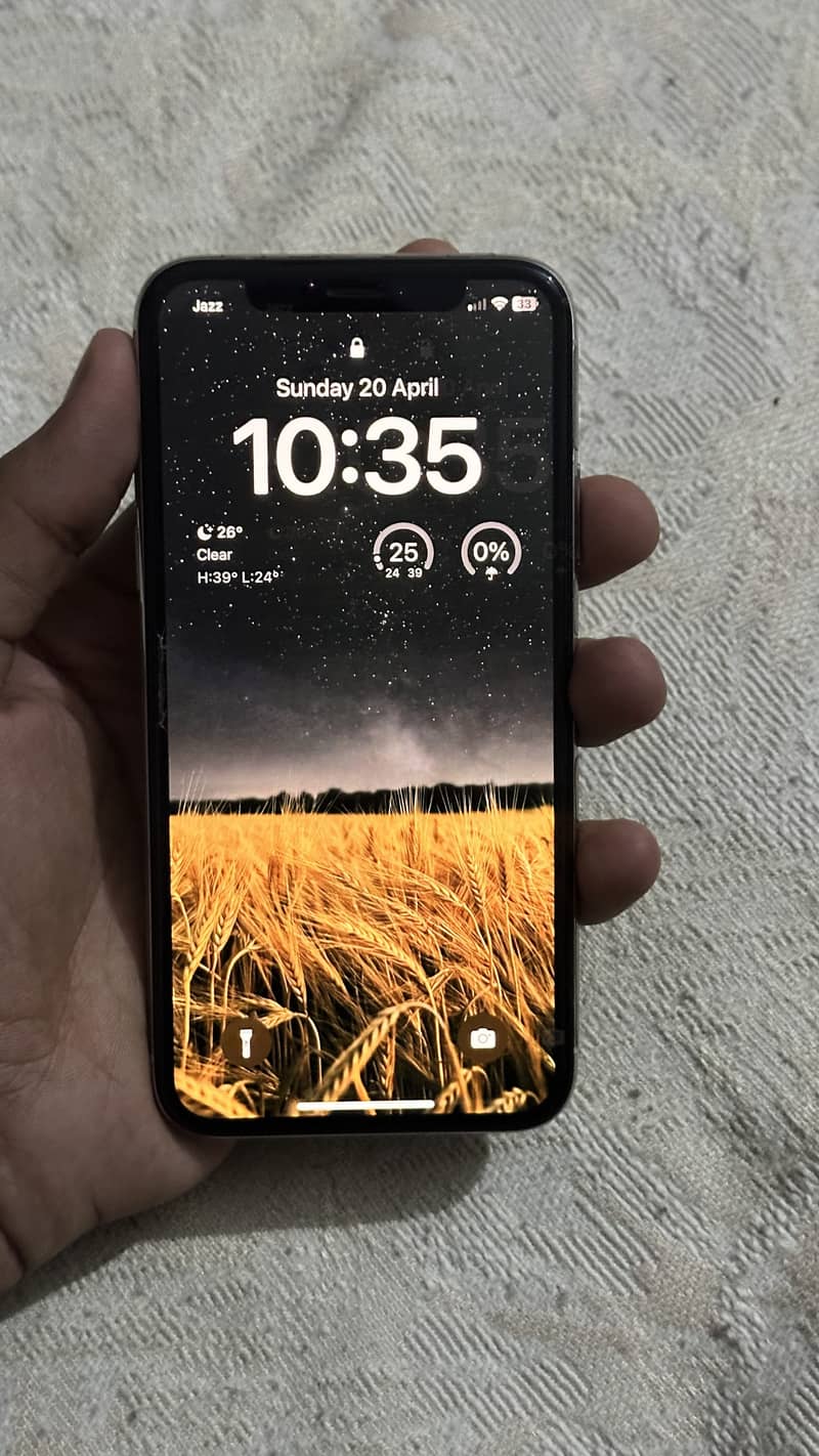 I phone x pta approved 64 gb battery health 100% only battery change 4
