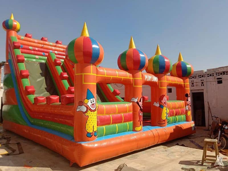 jumping slide 03152535497 trampoline kid Ride swing Joyland ٹوکن جھولے 5
