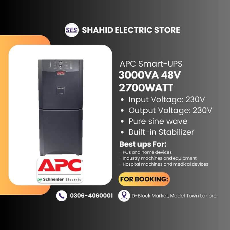 APC smart ups 1000va,3000va,5000va fresh stock available 2