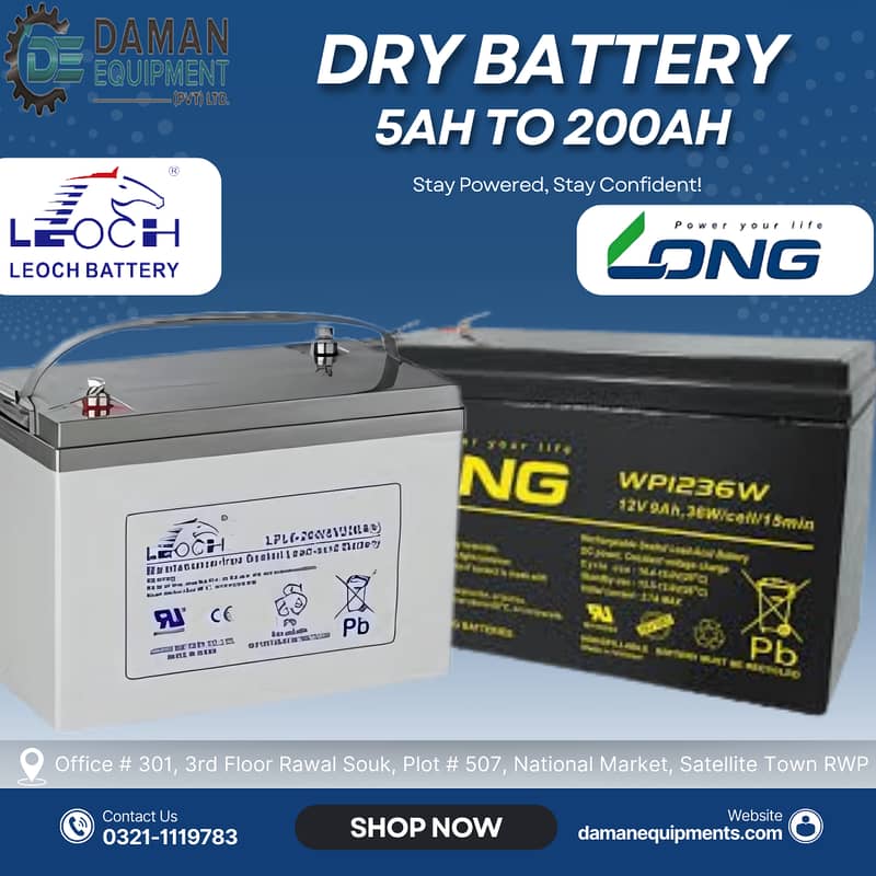 Leoch Dry Batteries - 5ah/12V 0