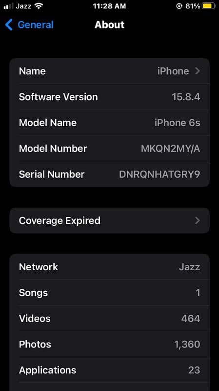 Iphone 6s official pta approved  64 gb 13