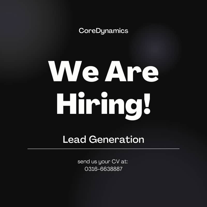 Lead Generation (Work From Home) – IT/CS Background 0