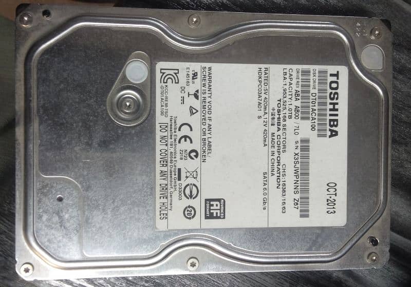 Toshiba 1TB hard drive 100% ok 4