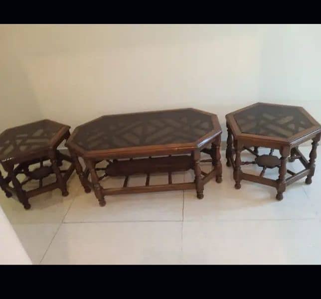 solid talli wood tables set three tables 1