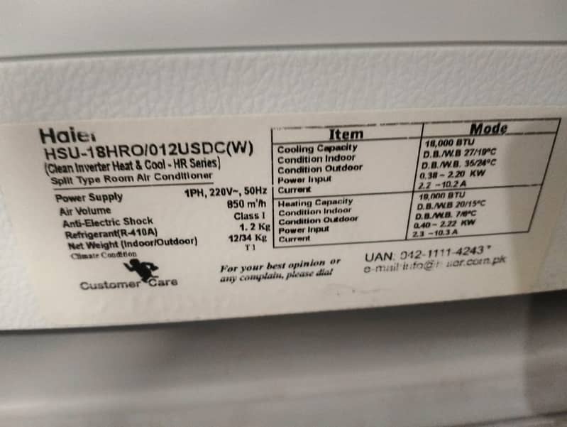 Haier 1.5 ton dc inverter H283G year warranty(0306=4462/443)ufff 5
