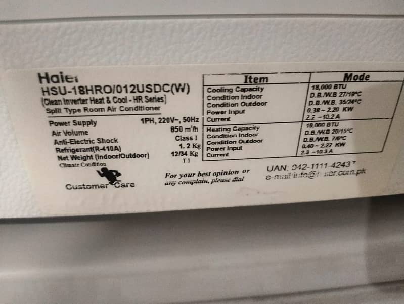 Haier 1.5 ton dc inverter H283G year warranty(0306=4462/443)ufff 7