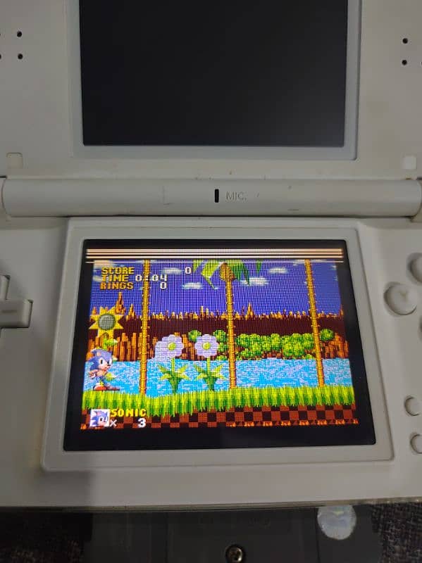 NINTENDO DS LITE WITH 2 CARTS ORIGINAL CHARGER POUCH BUILTIN GAME CART 5